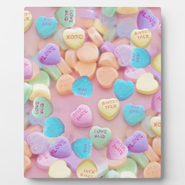 valentines candy hearts plaque (Front)