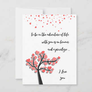 Valentines Card, adventure of life Holiday Card
