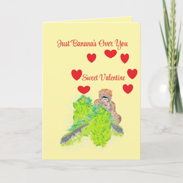 Valentine's card : Bananas For you (Front)