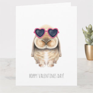 Valentines Card - Cute Love Bunny