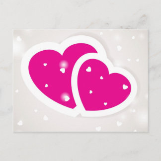 Valentines cards with two hearts