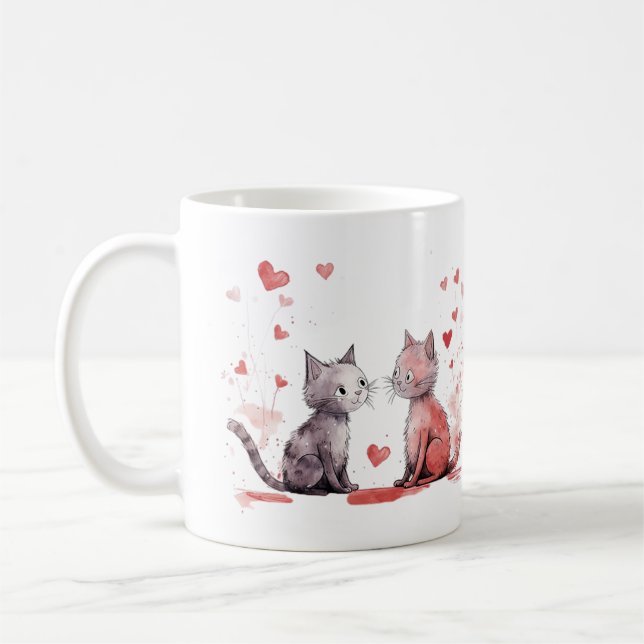 Valentine's Cats You're Still the Cat's Meow Coffee Mug (Left)