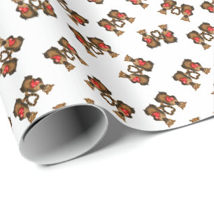Valentine's Coati Pairs Wrapping Paper