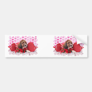 Valentines - Cockapoo - Riley Bumper Sticker