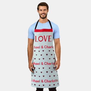 Valentines Couple Heart Custom Personalised Photo Apron