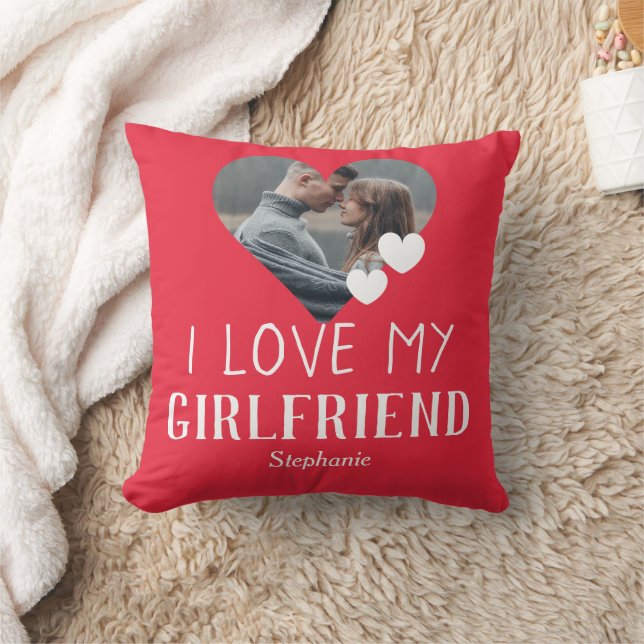 Valentines Couple Heart Custom Personalised Photo Cushion (Blanket)