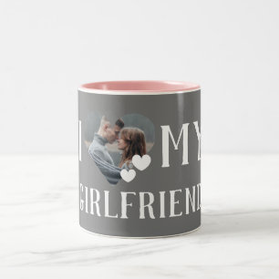 Valentines Couple Heart Custom Personalised Photo Two-Tone Coffee Mug