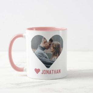 Valentines Couple Heart Custom Personalized Photo Mug