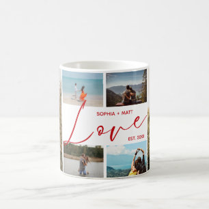 Valentines Couples Keepsake Photo Collage Coffee Mug