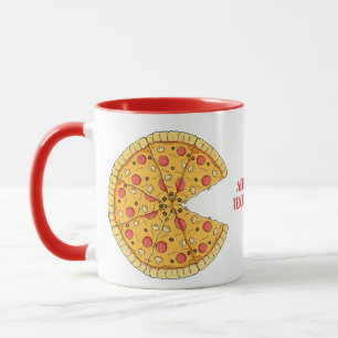 Valentines Couples Matching Cute Pizza Boy Mug