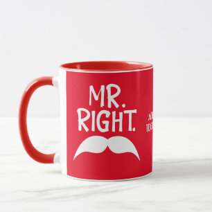 Valentines Couples Mr. Right Couple Matching Mug