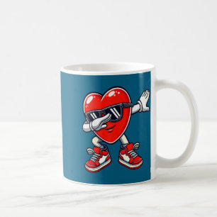 Valentine's Dabbing Heart Funny Mens Graphic Art Coffee Mug