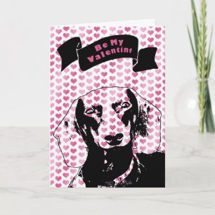 Valentines - Dachshund Silhouette - Winston Holiday Card