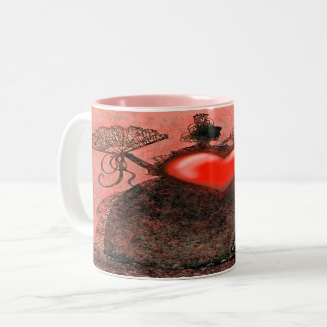 Valentine's Dance Two-Tone Coffee Mug (Front Left)