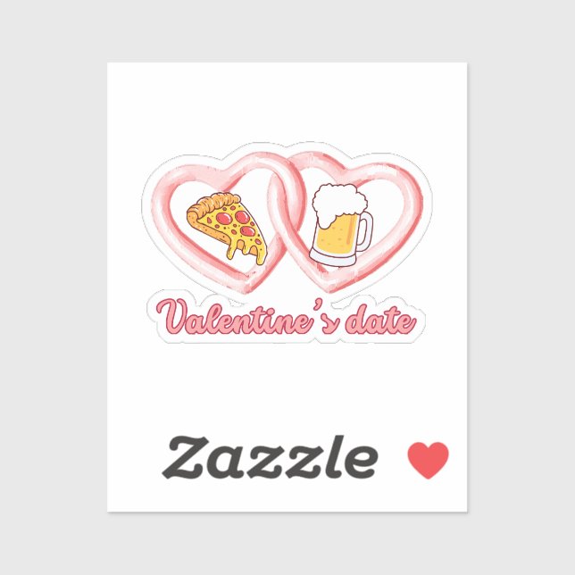 Valentine's Date Pizza Beer (Sheet)