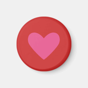 VALENTINE'S DAY 1¼ Inch Round HEART MAGNET - SMALL