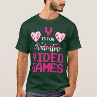 Valentines Day 2021 Video Game Gaming Gamer Girls  T-Shirt