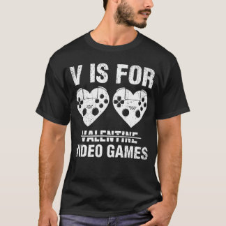 Valentines Day 2021 Video Games Gaming Gamer Boys T-Shirt