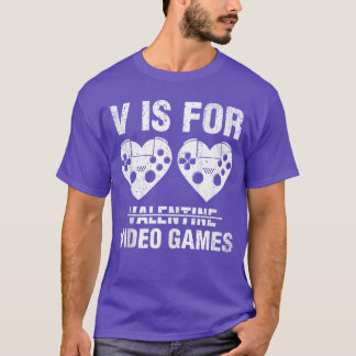 Valentines Day 2021 Video Games Gaming Gamer Boys T-Shirt