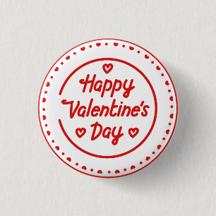 Valentine's Day 3 Cm Round Badge