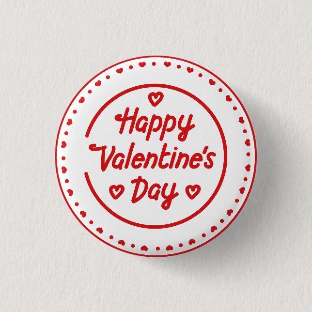 Valentine's Day 3 Cm Round Badge (Front)