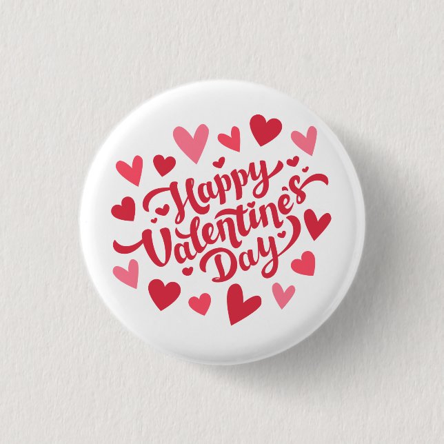 Valentine's Day 3 Cm Round Badge (Front)