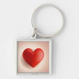 Valentine's Day 3D Heart Symbol-88888 Key Ring