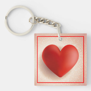 Valentine's Day 3D Heart Symbol-88888 Key Ring