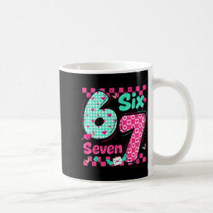 Valentine's Day 6 7 Six Seven Preppy Hearts Couple Coffee Mug