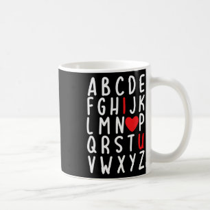 Valentine's Day Abc I Love You Heart Teacher Kids  Coffee Mug