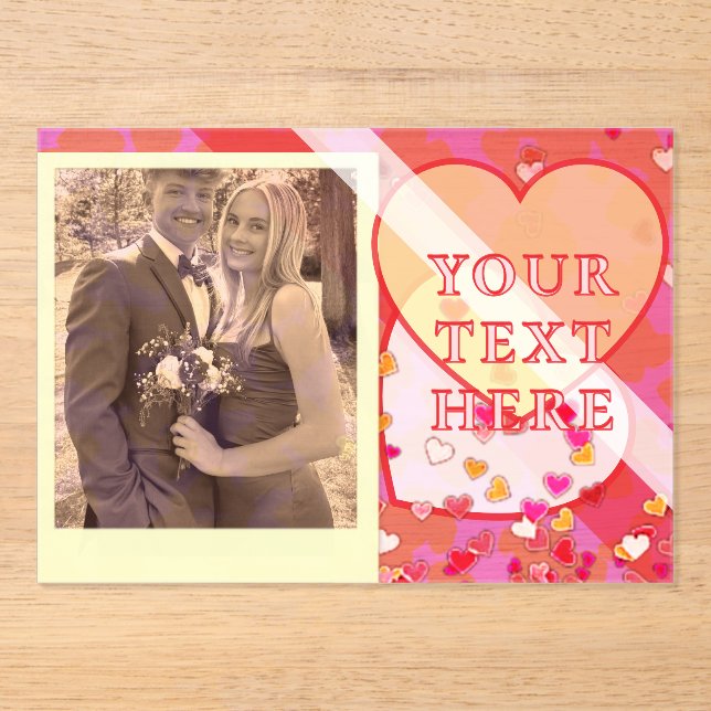 Valentine's Day  Acrylic Invitations (Front)