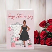 Valentine's day African American Woman