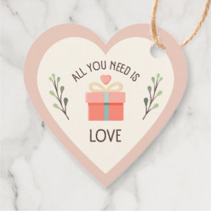Valentines day - All you need is love Favour Tags