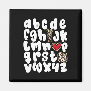 Valentines Day Alphabet Abc I Love You Teacher Wom Magnet