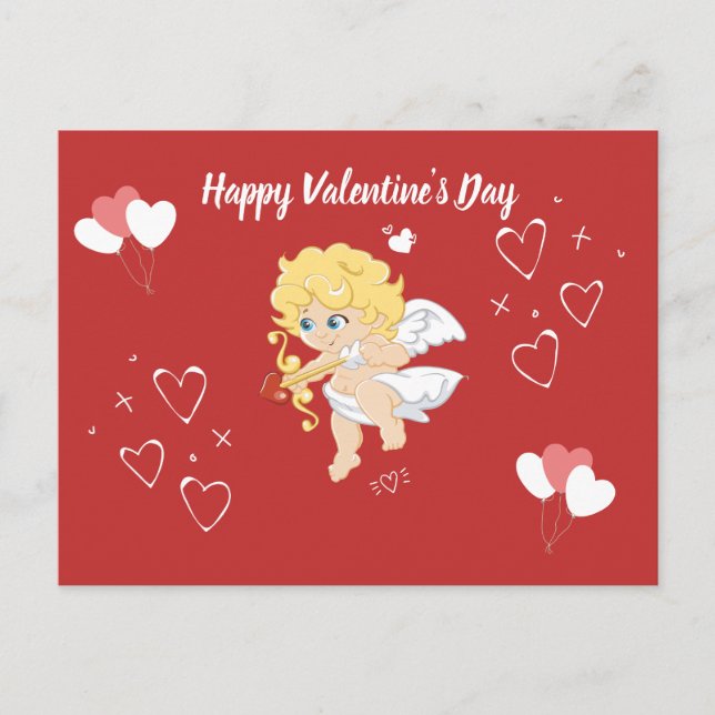 Valentine's Day Angel postcard (Front)