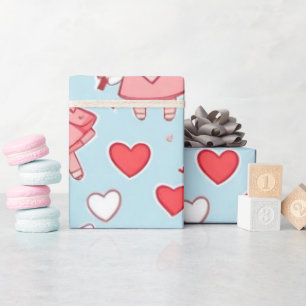 Valentine's day angels & hearts Wrapping Paper