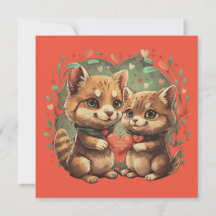 Valentines day animals in love