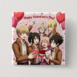 VALENTINE'S DAY ANIME BUTTON