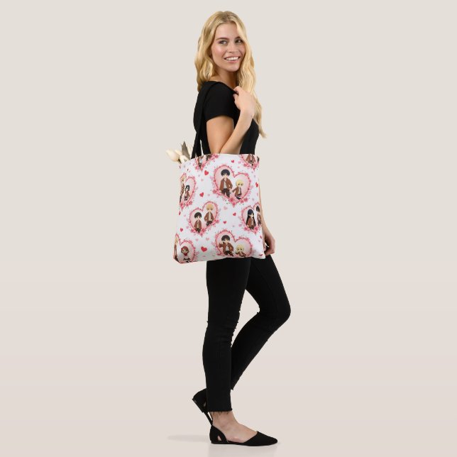 VALENTINE'S DAY ANIME TOTE BAG (On Model)
