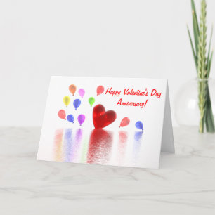 Valentines Day Anniversary Celebration Holiday Card