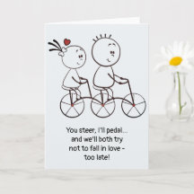 Valentine's Day Anniversary Cute Fun Doodle Folded