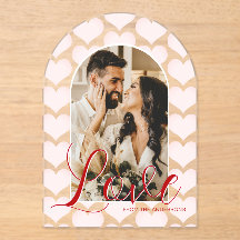 Valentines Day Arch Custom Photo Card 
