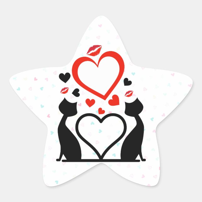 Valentine's day are Pew Pew Star Sticker (Front)