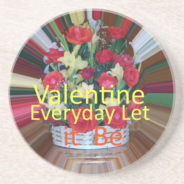 Valentine's Day Art Print Coaster (Front)