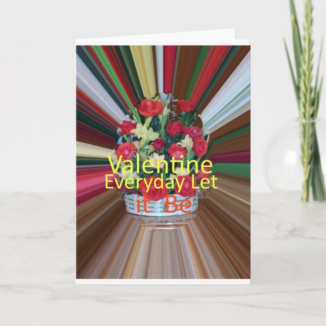 Valentine's Day Art Print Holiday Card (Front)