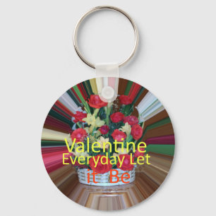 Valentine's Day Art Print Key Ring