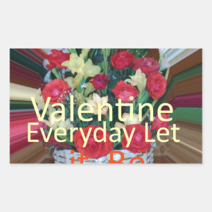 Valentine's Day Art Print Rectangular Sticker