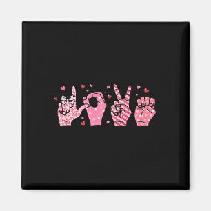 Valentine's Day Asl Sign Language Special Educatio Magnet