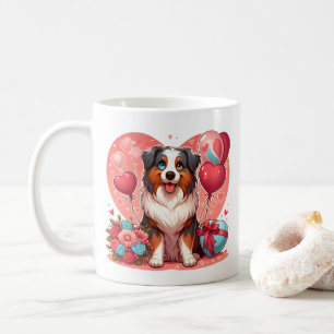 Valentine's Day - australian shepherd 2 -  Coffee Mug