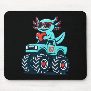 Valentine's Day Axolotl 67 Meme Design Mouse Pad